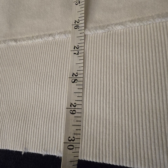 Aerie Oversized Crewneck Sweatshirt Size M Colour White 100% Cotton - Picture 14 of 15